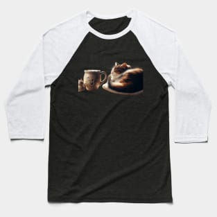 Kitty & Coffee Co.: Where Paws Meet Percolators Baseball T-Shirt